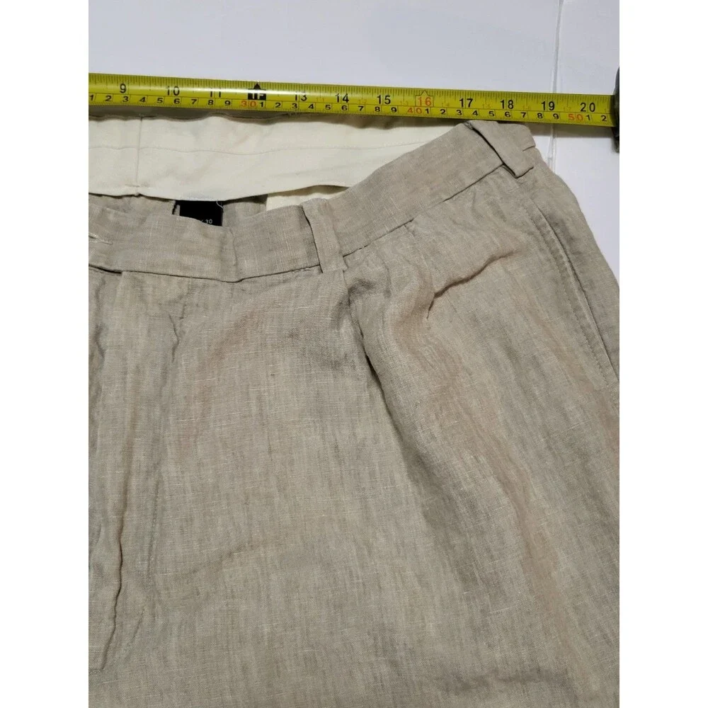 Jos. A Banks Traveler's Collection 100% Linen Tan Pants Size Men's 40x30